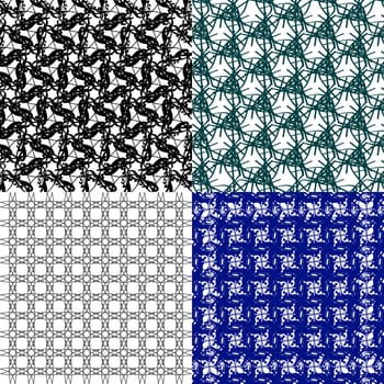 Set of  pattern. Modern stylish texture. Repeating abstract background.  illustration