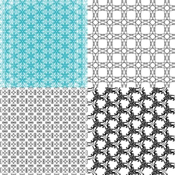 Set of  geometric pattern in op art design.  illustration art