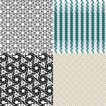 Set of  geometric pattern in op art design.  illustration art