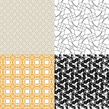 Set of  pattern. Modern stylish texture. Repeating abstract background.  illustration