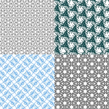 Set of  pattern. Modern stylish texture. Repeating abstract background.  illustration