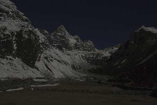 valley of nepal at night
