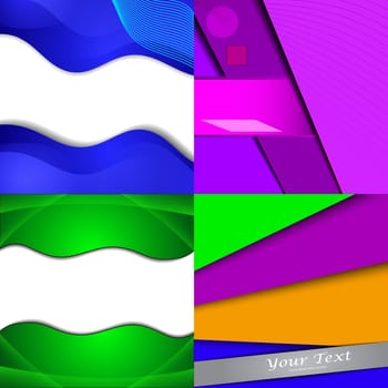 Collection of abstract multicolored backgrounds. Eps 10 design.   illustration