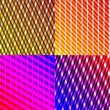 Set of dark abstract spectrum background lines.  illustration