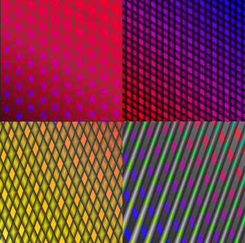 Set of dark abstract spectrum background lines.  illustration