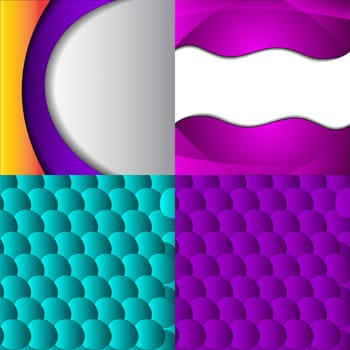 Collection of abstract multicolored backgrounds. Eps 10 design.   illustration