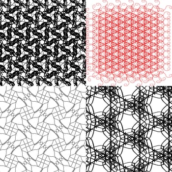 Set of  pattern. Modern stylish texture. Repeating abstract background.  illustration