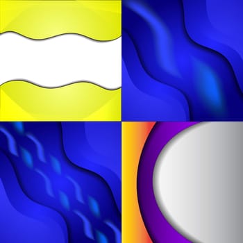 Collection of abstract multicolored backgrounds. Eps 10 design.   illustration