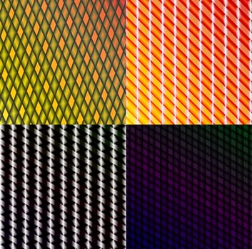 Set of dark abstract spectrum background lines.  illustration