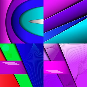 Collection of abstract multicolored backgrounds. Eps 10 design.   illustration