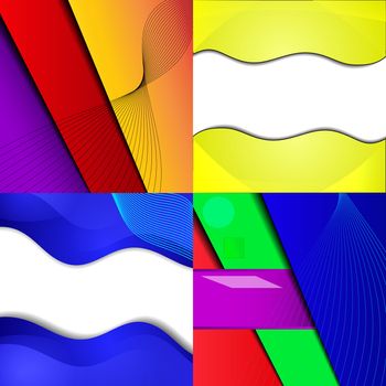 Collection of abstract multicolored backgrounds. Eps 10 design.   illustration