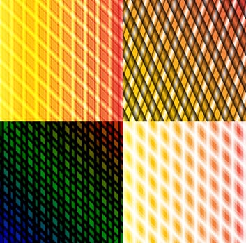 Set of dark abstract spectrum background lines.  illustration