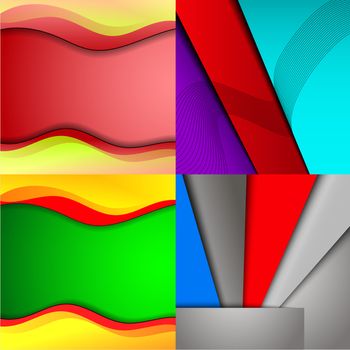 Colorful abstract backgrounds winding in the set. raster copy