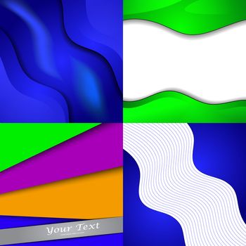 Collection of abstract multicolored backgrounds. Eps 10 design.   illustration