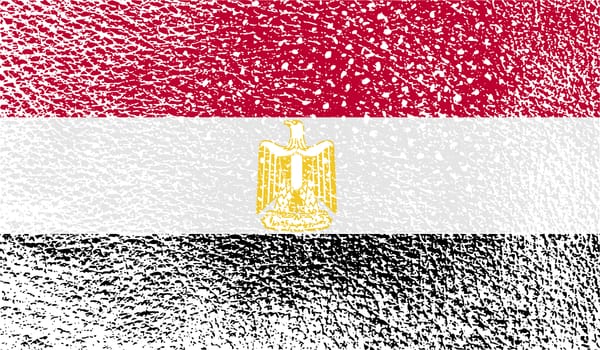 Flag of Egypt with old texture.  illustration