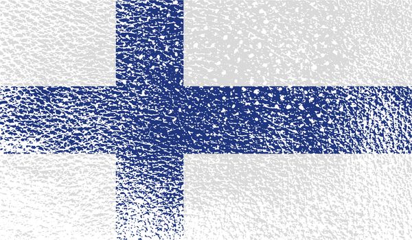 Flag of Finland with old texture.  illustration