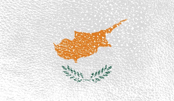 Flag of Cyprus with old texture.  illustration