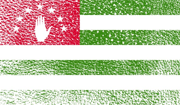 Flag of Abkhazia with old texture.  illustration