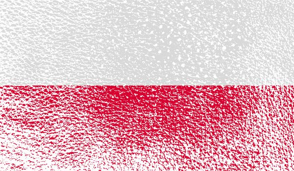 Flag of Poland with old texture.  illustration