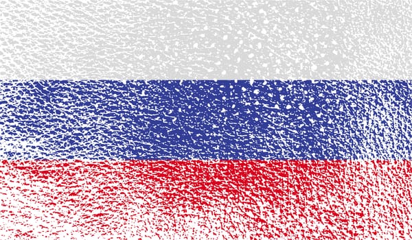 Flag of Russia with old texture.  illustration