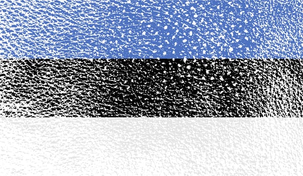 Flag of Estonia with old texture.  illustration