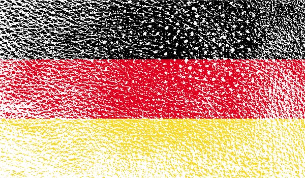 Flag of Germany with old texture.  illustration