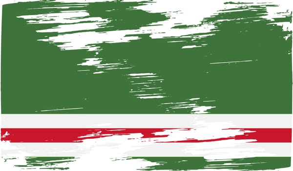 Flag of Chechen Republic of Ichkeria with old texture. Vector illustration