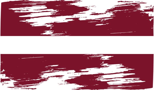 Flag of Latvia with old texture.  illustration