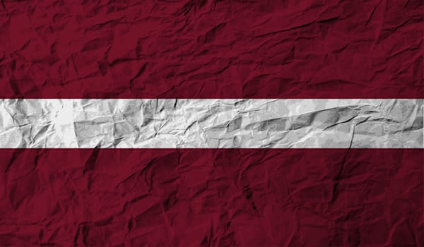 Flag of Latvia with old texture.  illustration