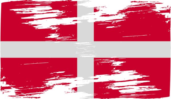 Flag of Military Order Malta with old texture.  illustration