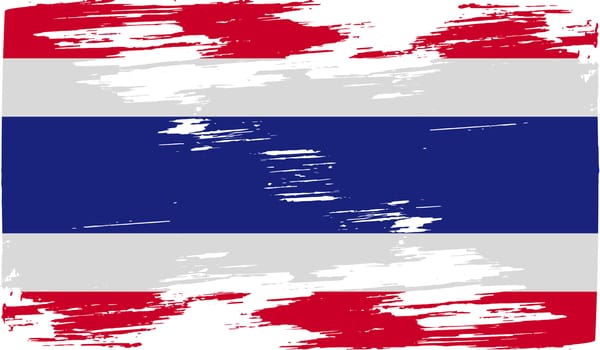 Flag of Thailand with old texture.  illustration