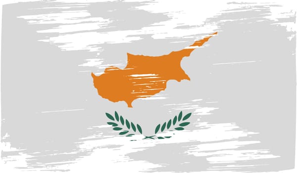 Flag of Cyprus with old texture.  illustration