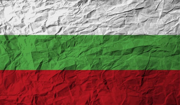 Flag of Bulgaria with old texture.  illustration