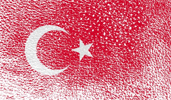 Flag of Turkey with old texture.  illustration