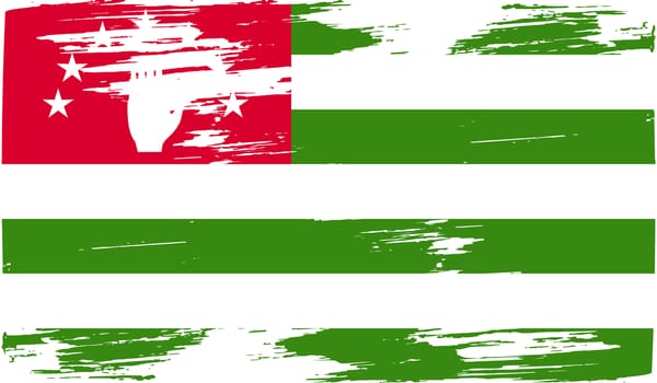 Flag of Abkhazia with old texture.  illustration