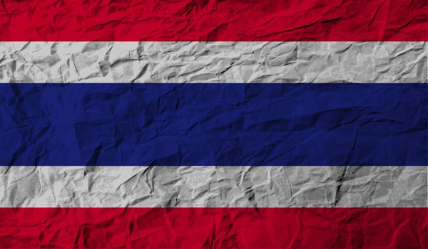 Flag of Thailand with old texture.  illustration