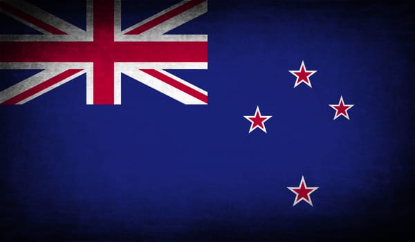 Flag of New Zeland with old texture.  illustration