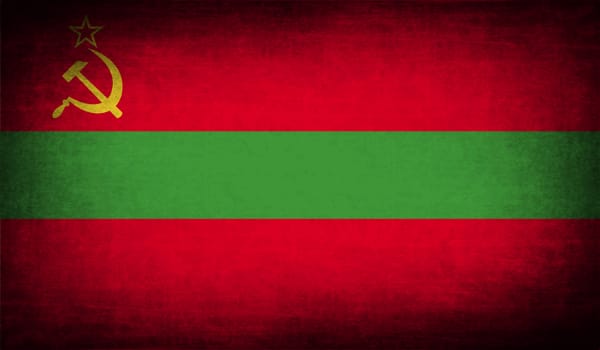 Flag of Transnistria with old texture.  illustration