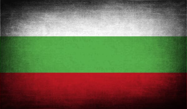 Flag of Bulgaria with old texture.  illustration