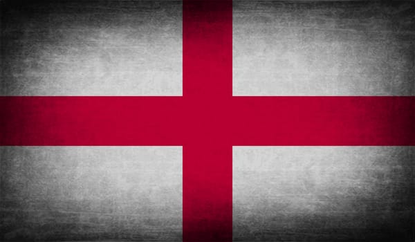 Flag of England with old texture.  illustration