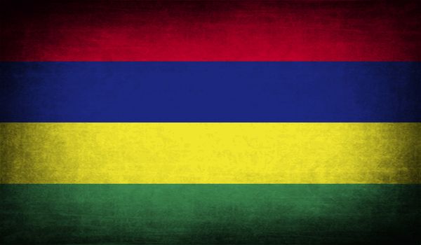 Flag of Mauritius with old texture.  illustration