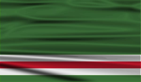 Flag of Chechen Republic of Ichkeria with old texture. Vector illustration