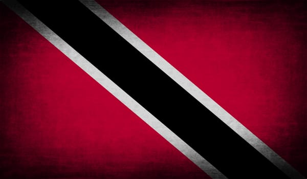 Flag of Trinidad and Tobago with old texture.  illustration