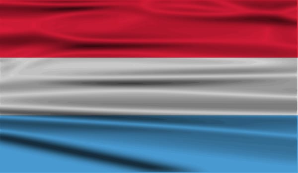 Flag of Luxembourg with old texture.  illustration