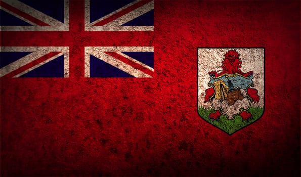 Flag of Bermuda with old texture.  illustration