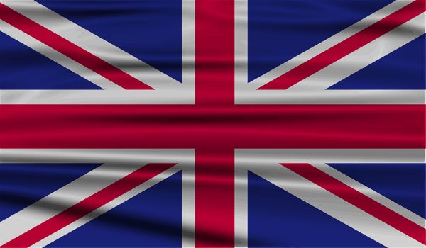 Flag of United Kingdom with old texture.  illustration