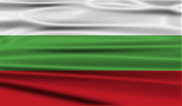 Flag of Bulgaria with old texture.  illustration