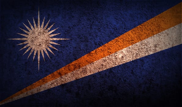 Flag of Marshall Islands with old texture.  il