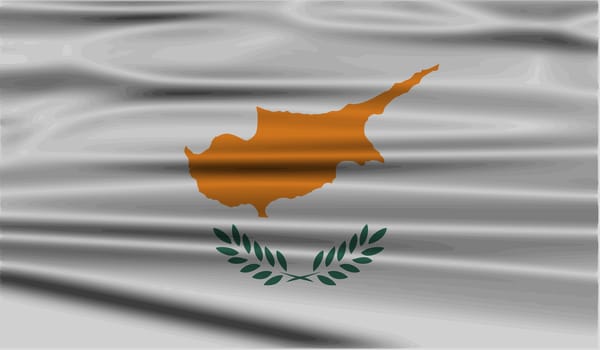 Flag of Cyprus with old texture.  illustration