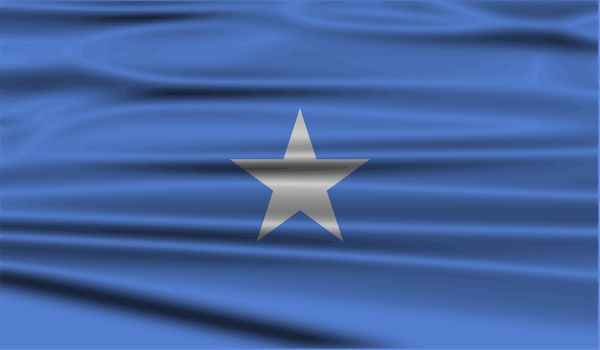 Flag of Somalia with old texture.  illustration